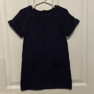Little Girls Navy Blue sweater dress. Size 4